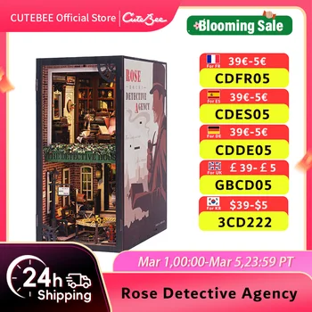 Tebee-Kit de maison de beurre l'inventaire avec couverture anti-poussière tactile, coin de livre toxique, puzzle 3D, cadeaux de jouets de bricolage, poignées roses, agence ective