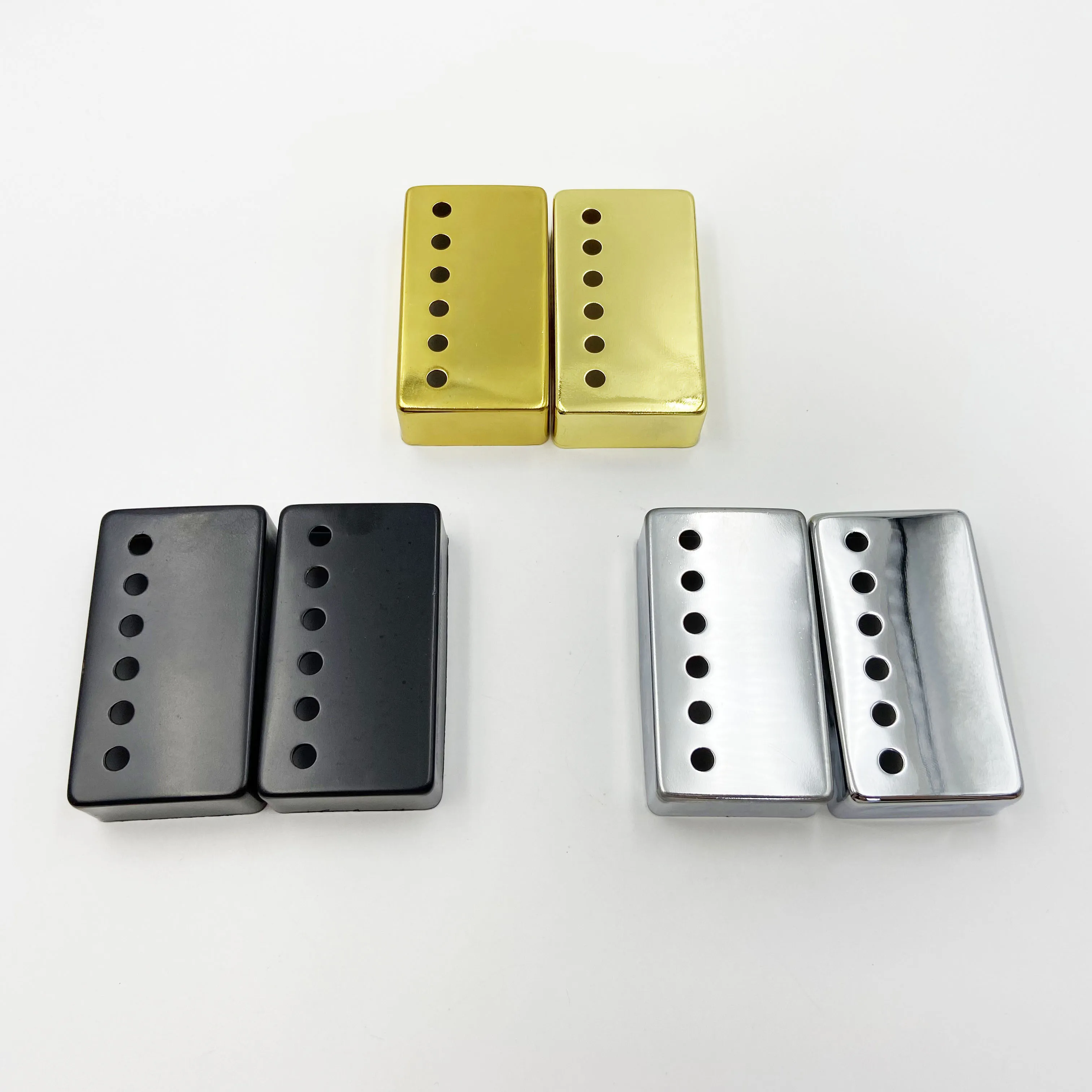 

2Pcs/set Guitar Pickup Covers Double-coil Brass LP Electric Guitar Pickups 6-Hole Copper Shell Dust Covers