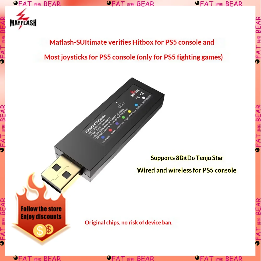 

Mayflash PS5 Boot Verification Hitbox Joystick, Blade Star Joystick for PS5 PS4 Ultimate Edition