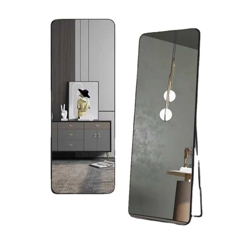 Luxury Acrylic Mirror Rectangle Living Room Standing Nordic Mirrors Full Body Aesthetic Funky Espelho Grande Para Quarto Decor