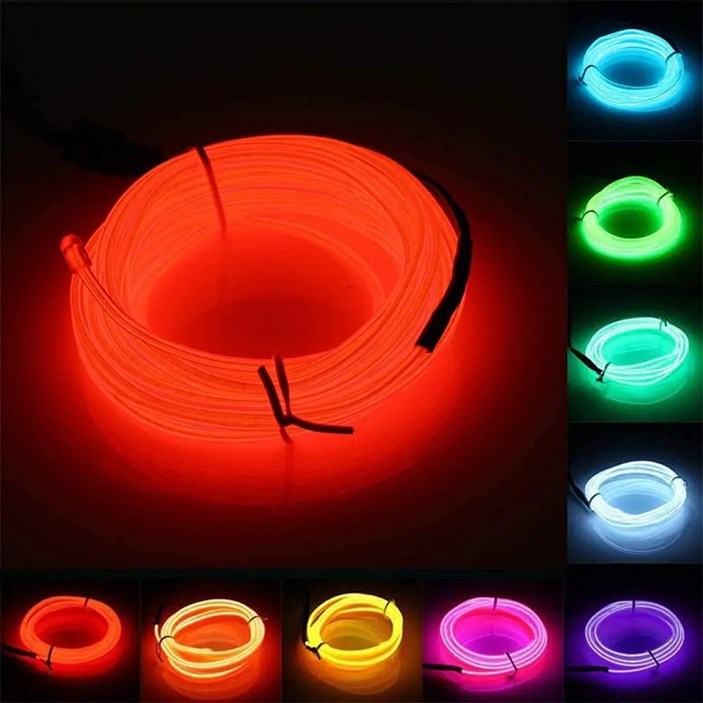 5m Transparent Side Glow Fiber Optic Light Cable fiber Optical Cable Car Night Lights 1.5mm~8mm for Home Decorative Light Cable