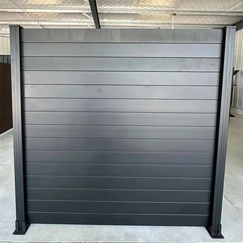 الألومنيوم سياج الخصوصية الأفقي تخصيص الربط لوحة الألومنيوم الألومنيوم آخر الديكور في الهواء الطلق شريحة الخصوصية شاشة الحائط