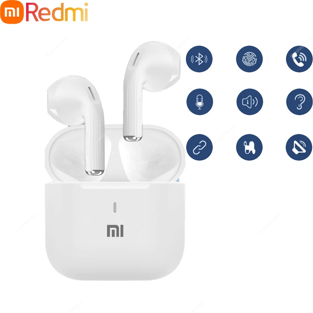 2Pcs Xiaomi Redmi Wireless Earbuds Bluetooth Earphone HIFI Stereo Sound Sport Waterproof Mini Earbuds With Mic For Android iOS