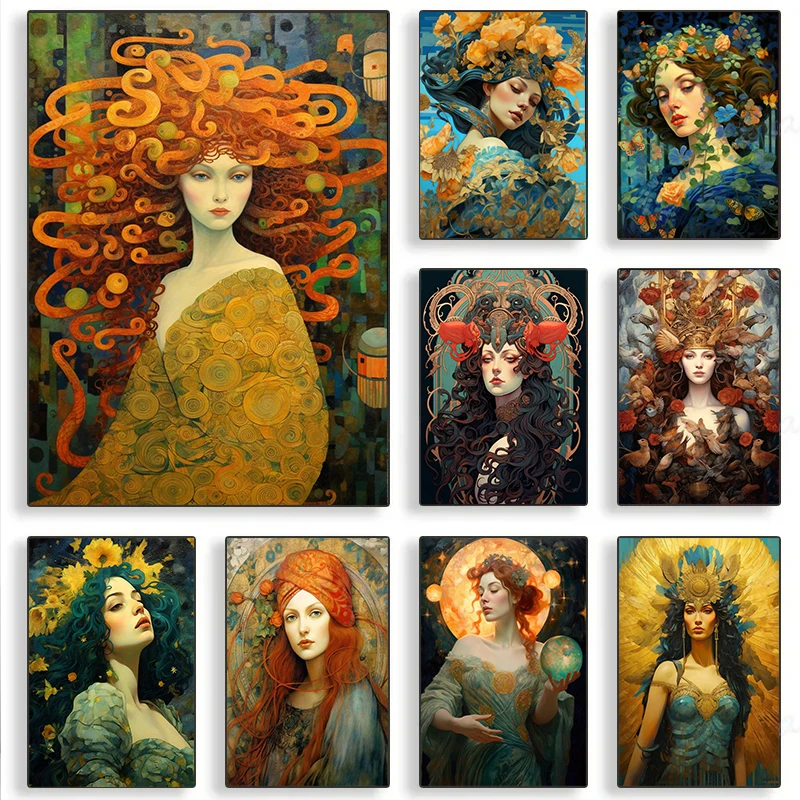 Abstract Kindness God Sophia Wisdom and Divinity Series Poster Canvas Paintings Prints Wall Art Pictures Bedroom Home Decoration