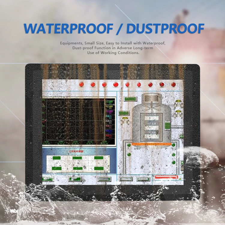 10 15 17 19 Inch Sinmar Industrial Hmi Computer I3 I5 I7 Linux All-In-One Panel PC Poe Waterproof Touch Screen Plc Hmi PC Panel