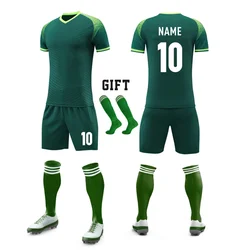 Football jersey set for men's matches, training team jersey, children's adult sports jersey, football men's and women's short sl