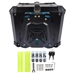 AP03 55L Waterproof Motorcycle Top Case Aluminum Motorcycle Trunk Tour Tail Box with Security Lock