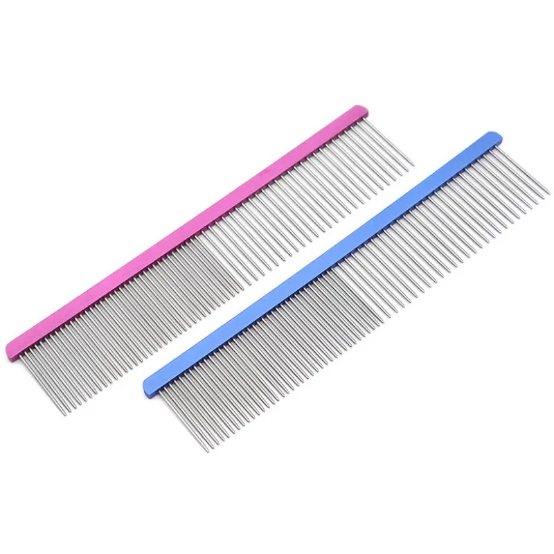 Dog Comb Stainless Steel Dog Brush Pet Grooming Massage Dogs Comb Brush Double Teeth Dogs Combs Cat Hair Remover Pet Products