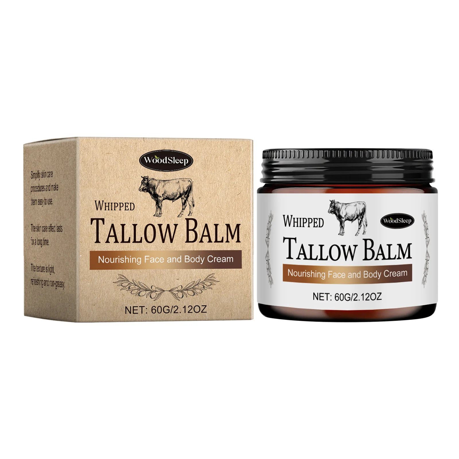 Beef Tallow Moisturizer Cream For Body Mprove Dullness Even Skin Tone Lightening Nourishing Rejuvenating Skin Body Care Product