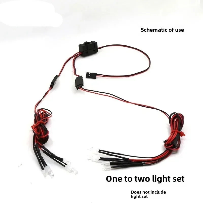 2 3 4-way LED Light Split on/off Controller Switch Y Cable Servo Extension for 1/10 TRX-4 SCX10 RC Oil/Tram/Climbing Crawler