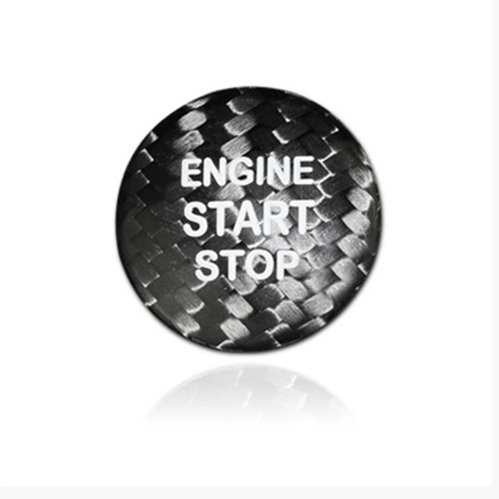 

Real Carbon Fiber Car Engine Start Stop Button Cover Sticker Trim for Toyota 86 Corolla Avalon Rav4 Camry