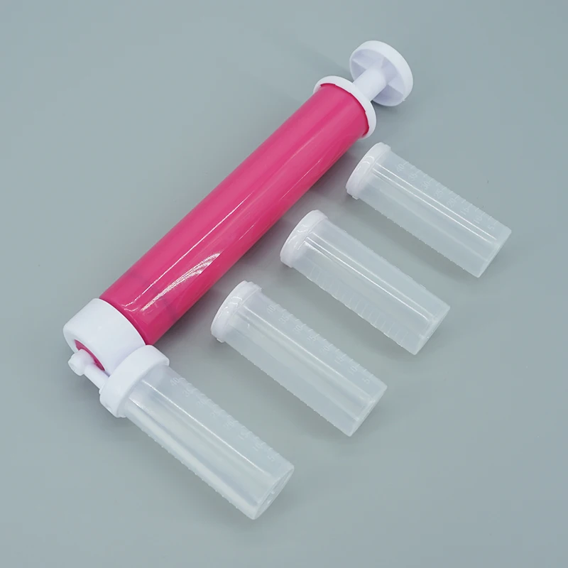 Aerografo Manuale Per Decorare Torte Con 4 Tubi - Kit Spray Fai Da Te Per Glitter E Coloranti Su Torte, Cupcake E Biscotti - Rosa - 2
