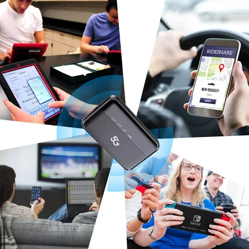 5G Wireless mobile hotspot SA/NSA Pocket WIFI 5G NR 2.77G +WIFI6 2.4/5.8G 10000mAh for travel business