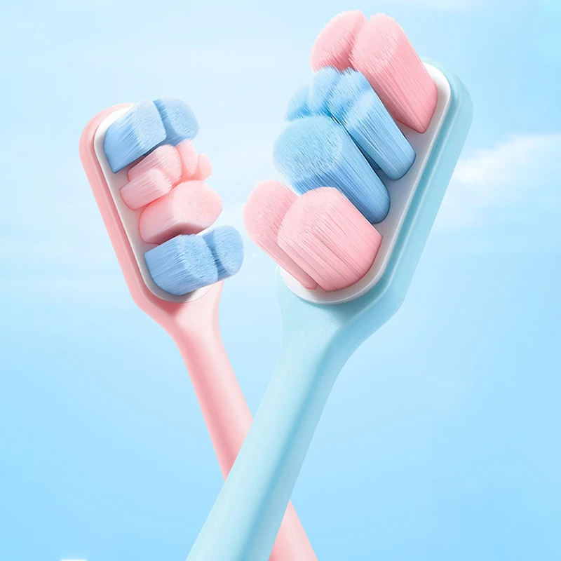 Brosse à dents griffe de chat de dessin animé pour couple adulte, poils extra doux, ensemble familial, 1 pièce, 2 pièces