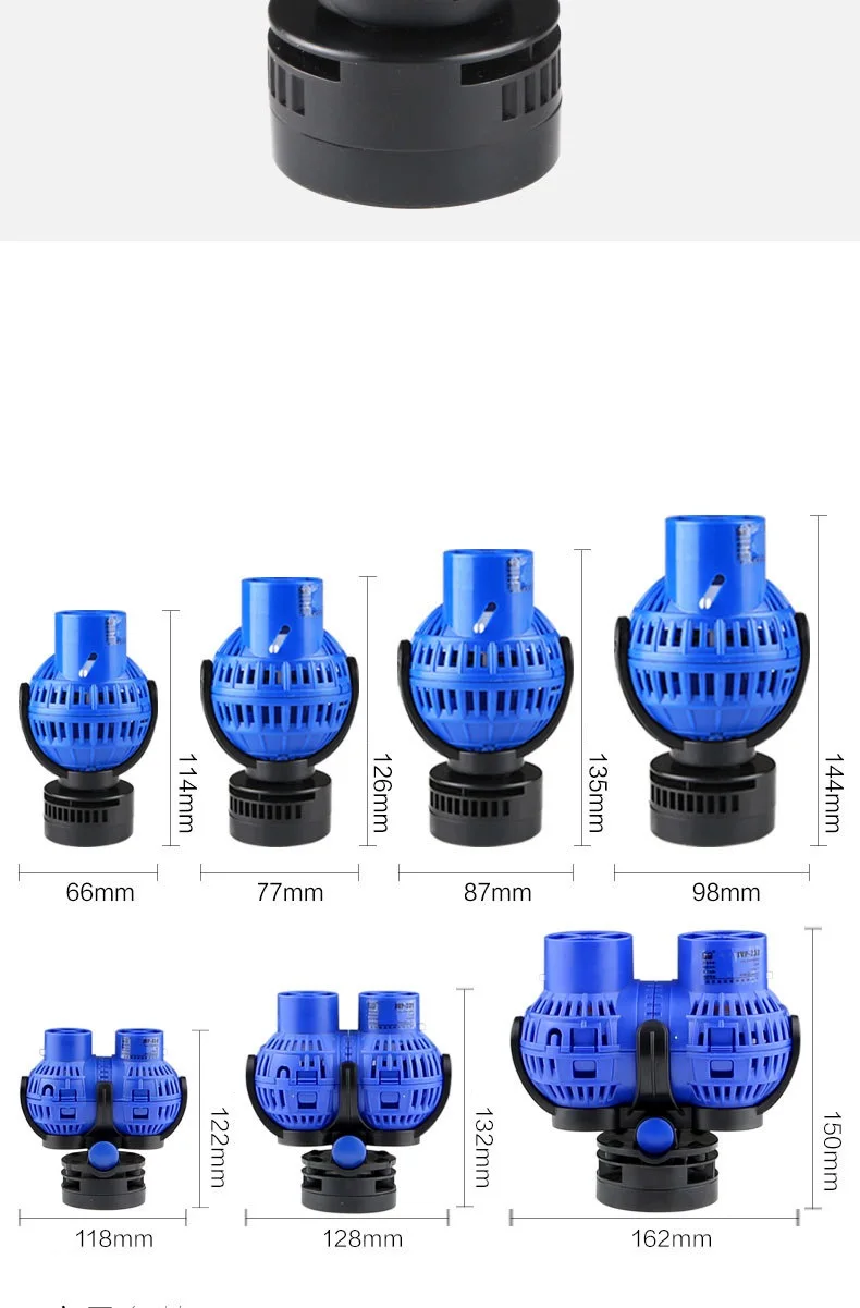 220V 6-26W Aquarium Wave Maker Submersible Circulation Power Pump with Magnet Suction Base Adjustable Flow Rate Marine Fish Tank