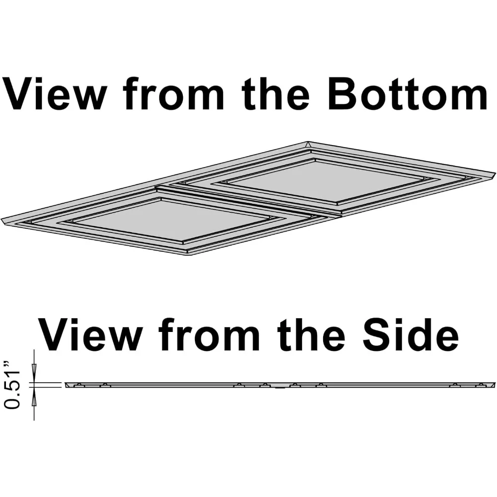 12 шт. Ультратонкая потолочная плитка Stratford с подсветкой, 2x4, для использования в 1 потолочной решетке с Т-образным стержнем — плитка на потолке