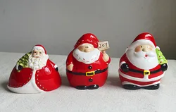 Christmas Napkin Holder Santa Desktop Kitchen Ornaments Cute Santa Ceramic Ornaments Home Accessories Desk Decoration Figurines