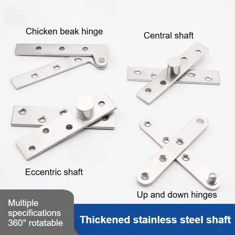 Stainless Steel 360° Center Shaft,270° Eccentric Shaft,Flat Hinge,Chicken Beak Hinge Upper and Lower hinges Hidden Up＆Down Hinge