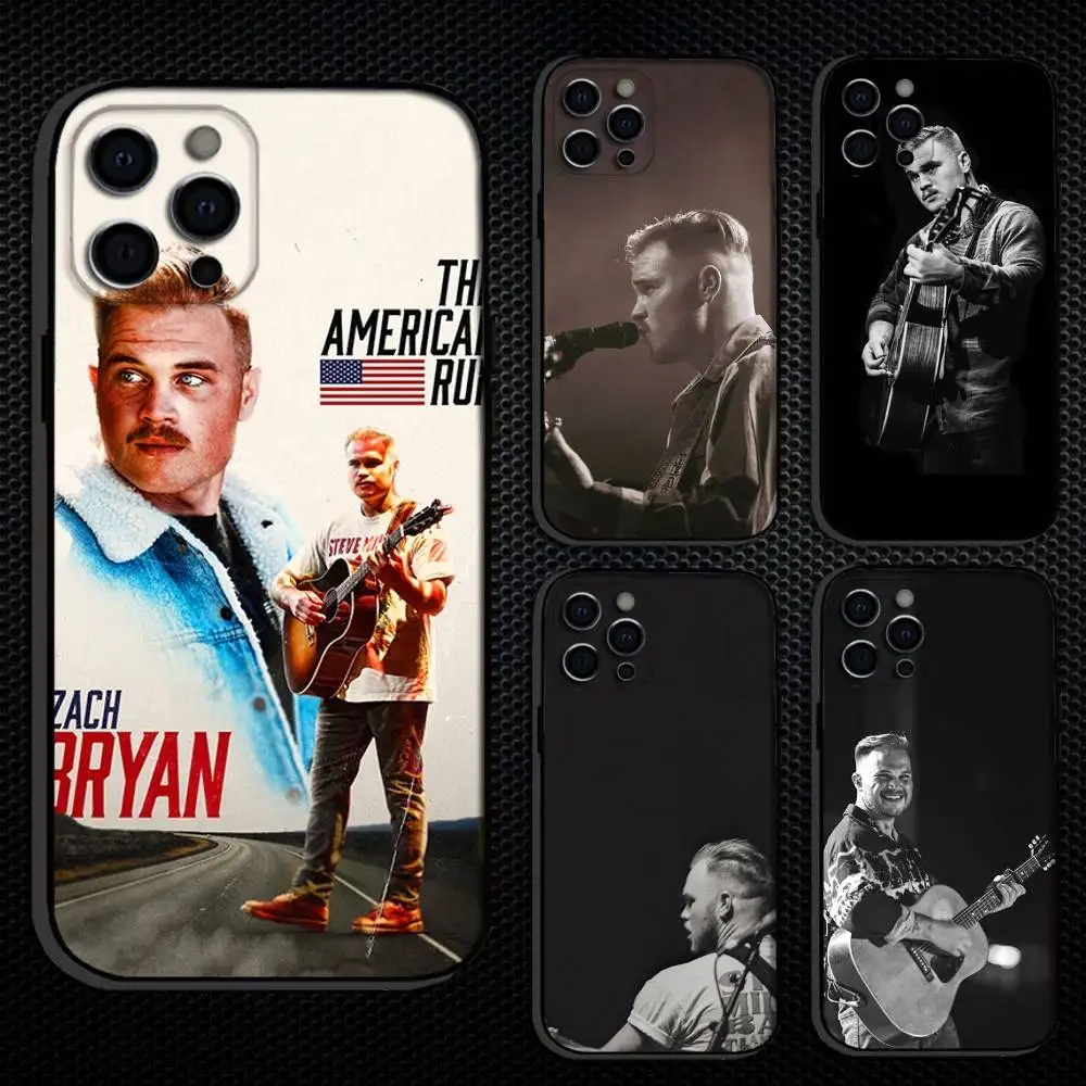 

Z-Zach Bryan Singer Phone Case For iPhone 16,15,14,13,12,11 Plus,Pro Max, Others Soft Black Cover