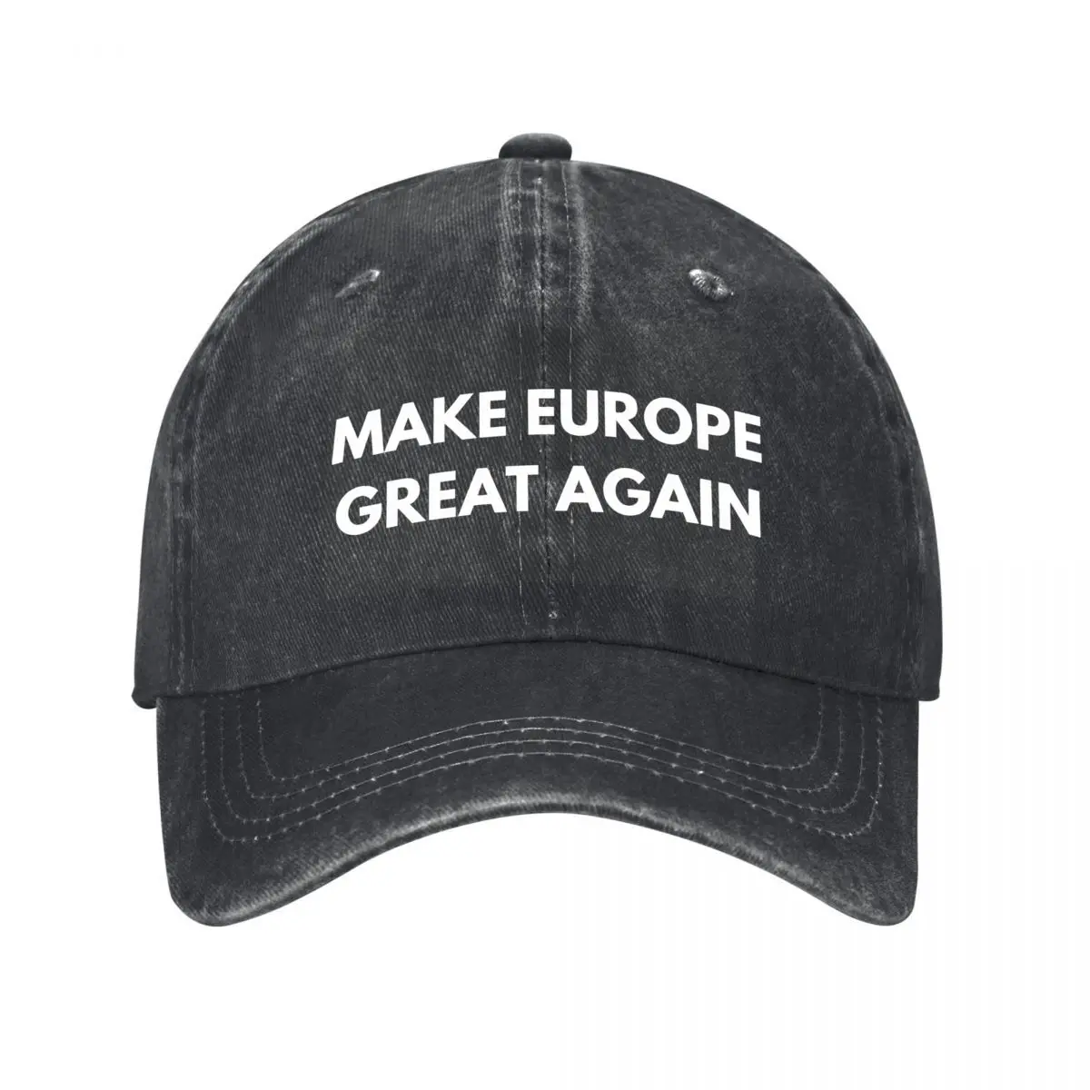 Make Europe Great Again Text Design Washed Baseball Cap Outdoor Hat