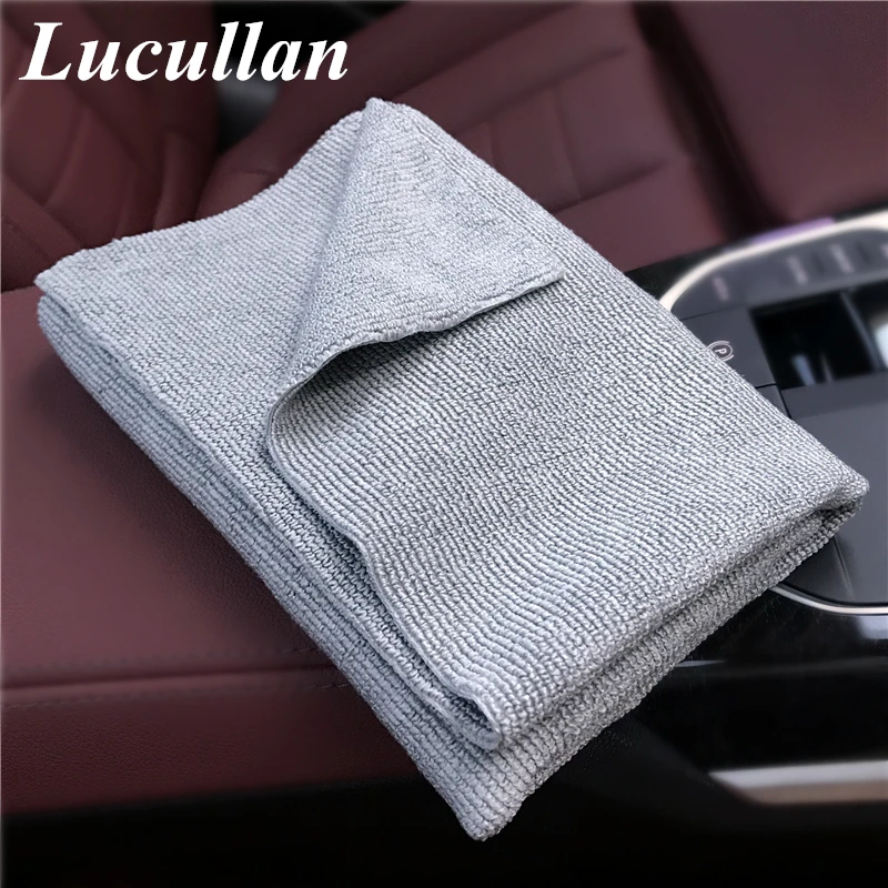 Lucullan Premium Select For Detailers Soft Edgeless Microfiber Pearl Towel For Polishing Wax Removal