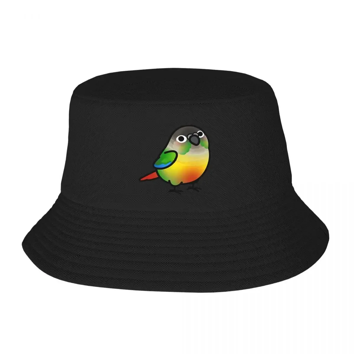 Chubby Yellow-sided Green Cheek Conure Bucket Hat Panama Hat Children Bob Hats Outdoor Fisherman Hats Summer Beach Fishing Caps