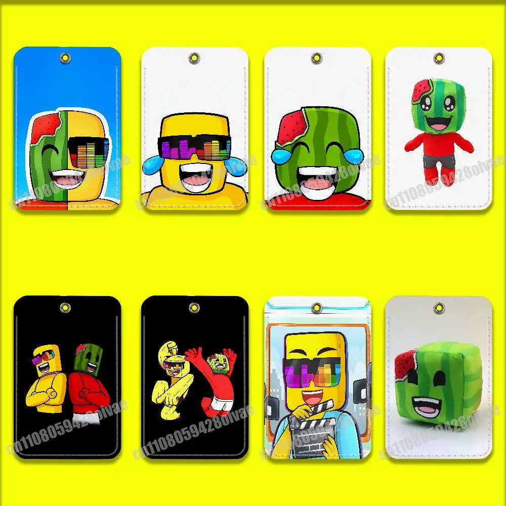

S-Sunny and M-Melon For ID Clips Credit Bank Bag Bus Meal Card Holder Cover Pocket Decoration Keychain