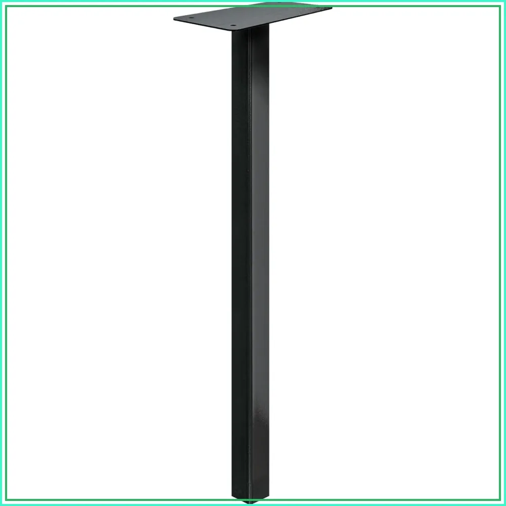 Heavy Duty In Ground Mailbox Post for Outside, Metal Post Mount Mailbox Post, Black