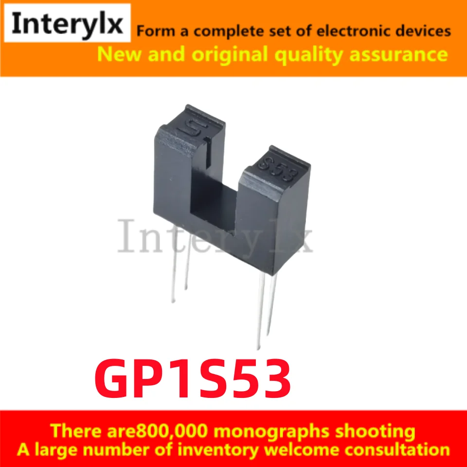 10Pcs/Lot slot type photoelectric switch GP1S53 GP1S53VJ000F GP1S53V opposing photoelectric switch opposing sensor 5mm