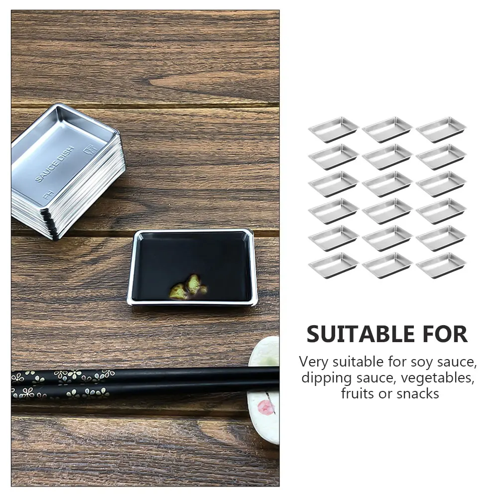 

100pcs Disposable Sushi Flavor Dishes Plastic Sauce Plates Home Restaurant Dipping Containers Seasoning Trays Mustard Bowls