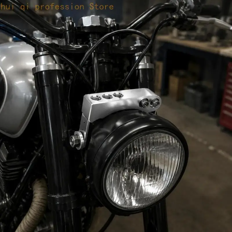 Motorrad-Lampen-Montagehalterung, gefrästes Aluminium-Stützset mit Bolzen und Unterlegscheiben für – Detail 9
