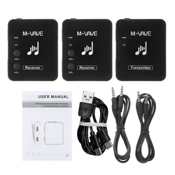 M-VAVE SWS10 2.4GHz Wireless Earphone Monitor Transmission System Rechargeable Transmitter & Receiver