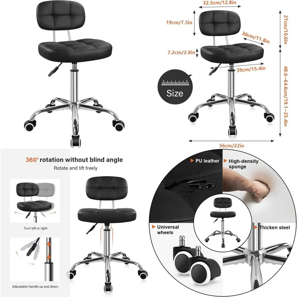 

Кожаное вращающееся офисное кресло с регулируемой высотой и спинкой для удобных домашних вычислений и рабочих окружающей среды