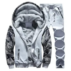 Hot Sell Men's Tracksuit Winter Mens Warm Set Fleece Track Suits Thicken Men Clothing Mens Suits Plus Size 5XL