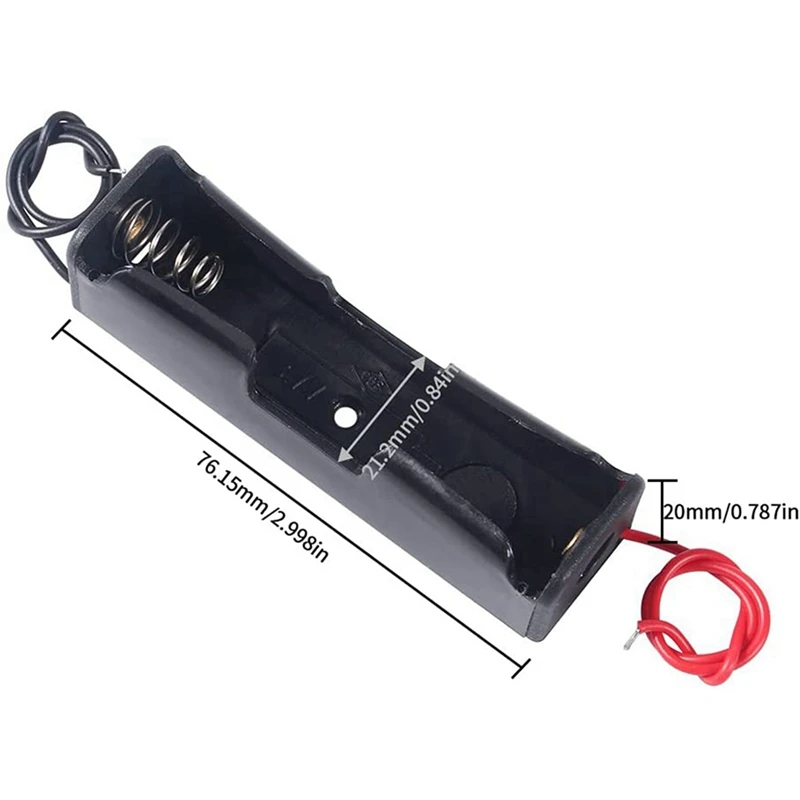 24 Stuks 18650 Batterij Houder Bundel Met Draad Batterij Houder Case 3.7V, 1/2/3/4X3.7V Serie Diy Batterij Opbergdozen