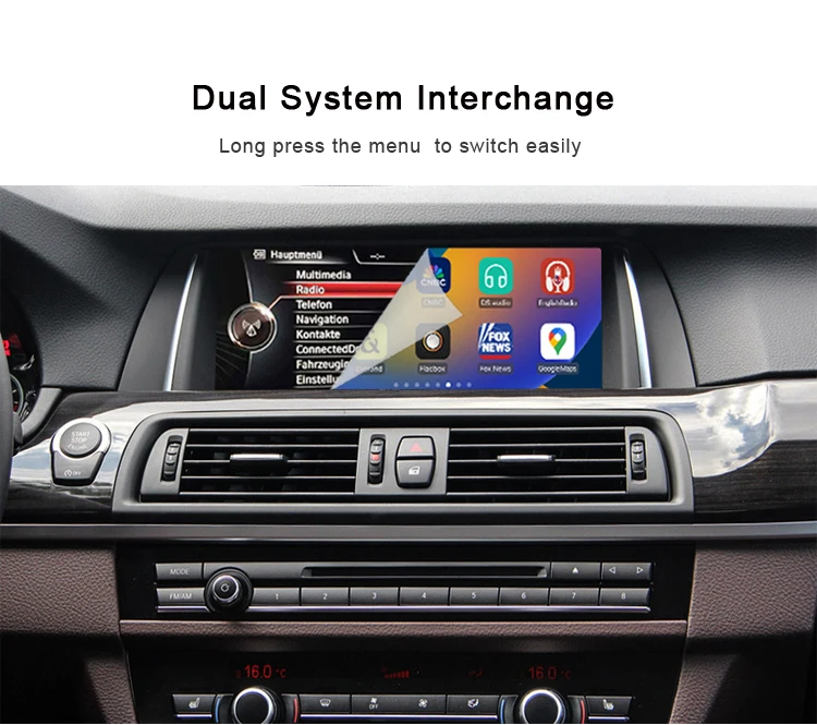 New10.25'' Apple Carplay Android Auto Multimedia Player F10 Display For BMW NBT CIC CCC Linux Car Audio