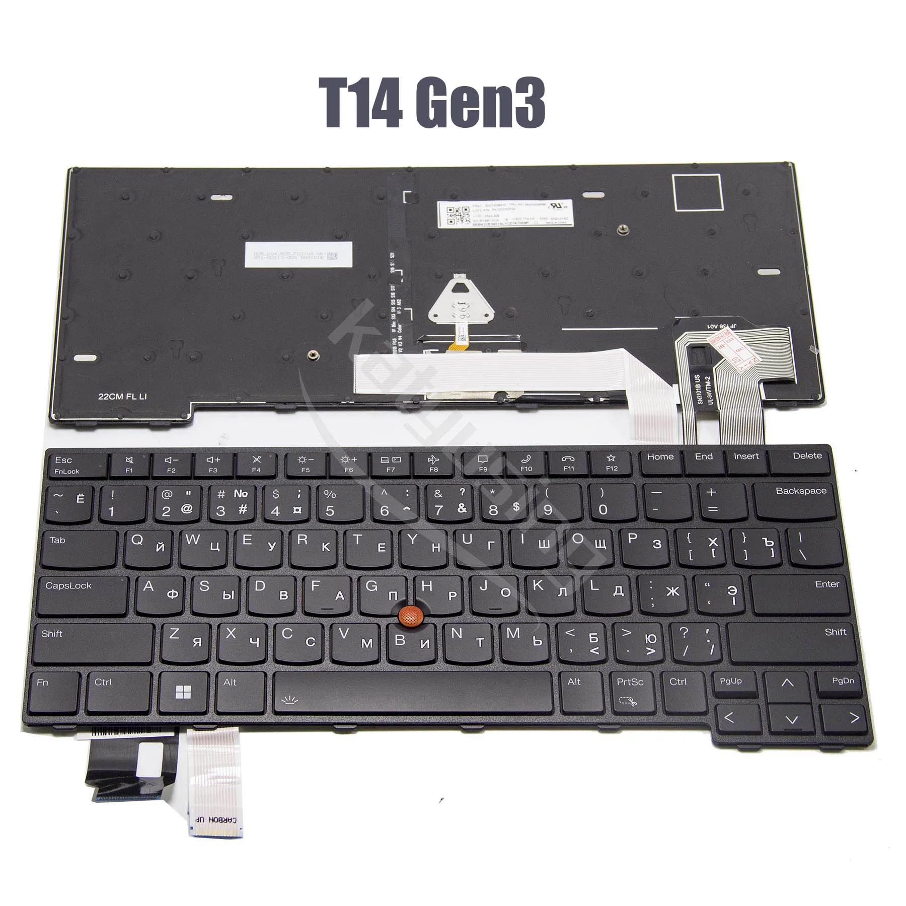 新品 Rus US キーボード Lenovo ThinkPad T14 L14 P14s Gen3 Gen4 2022