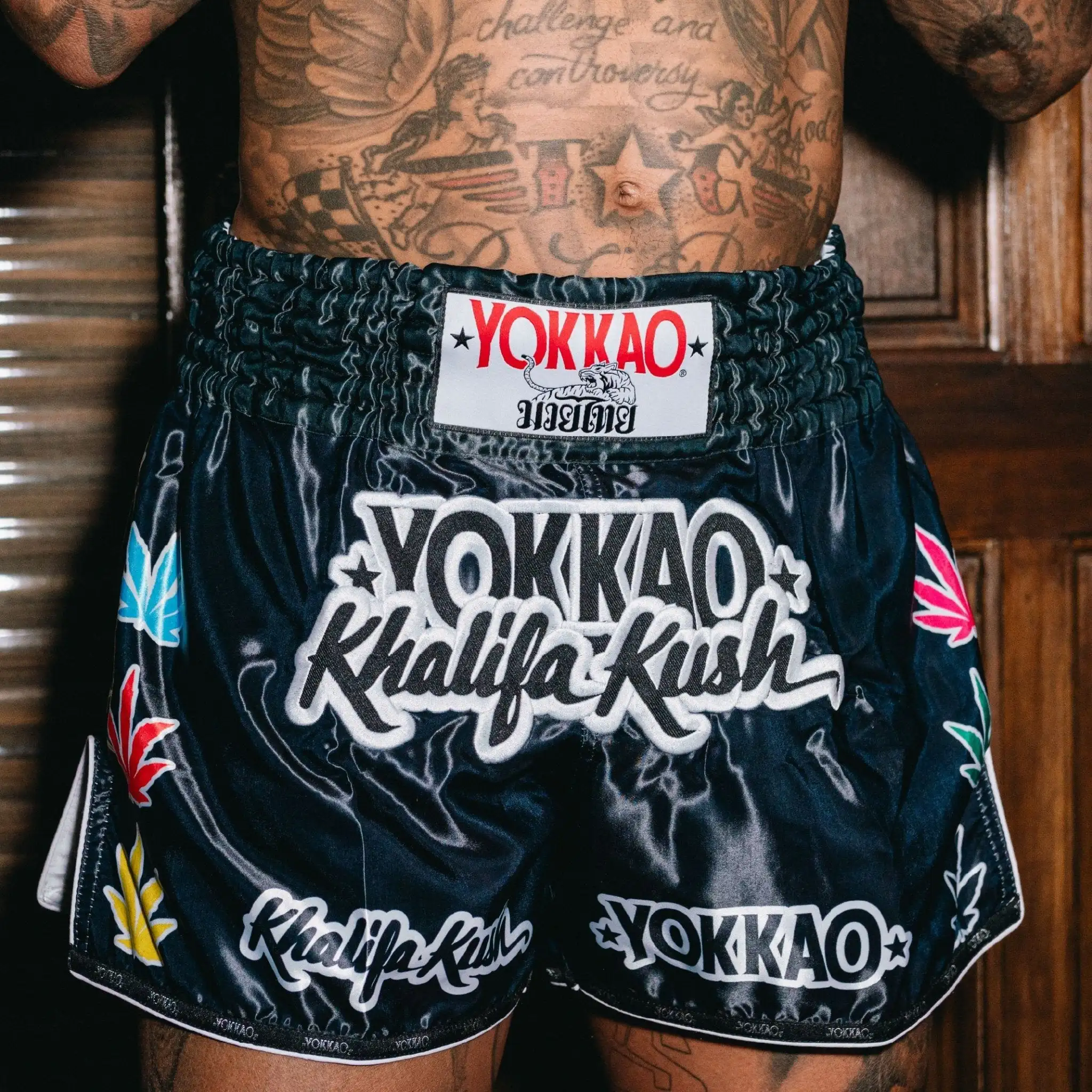 【KHALFA KUSH】Fan-Musikfestival Joint Limited Edition Muay Thai Shorts für Sanda MMA Training Unisex – Detail 3