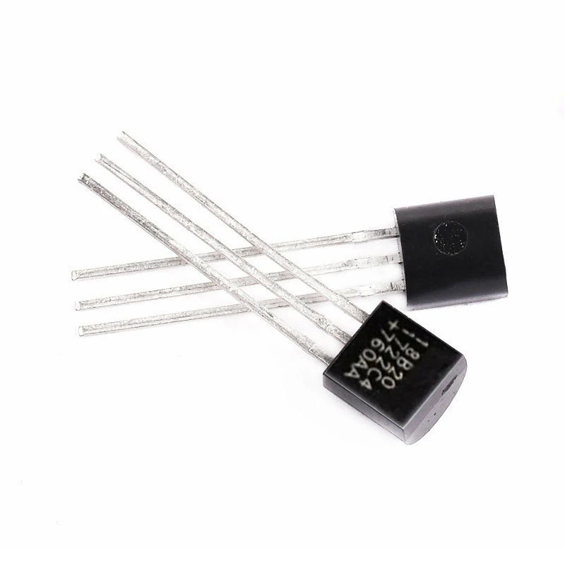 1/2-200/500Pcs DIP DS18B20 Chip Programmable Digital Thermometer IC Temperature sensor Temperature Acquisition TO-92