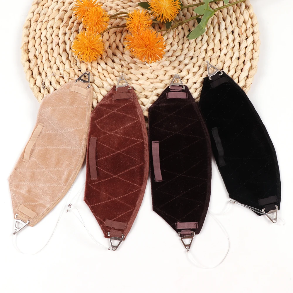 Nunify faixa de aperto de peruca de veludo com fio de peixe ajustável – faixa antiderrapante para perucas sem cola, toppers de cabelo preto café bege sobrancelha