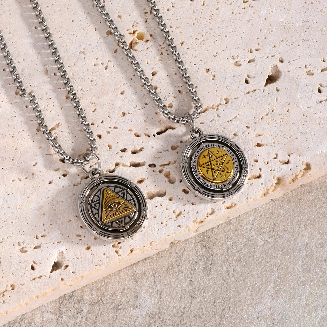 1 قطعة خمر مصر الهرم حورس العين قلادة للرجال عين الشر قلادة الرجال المجوهرات الروحية #3