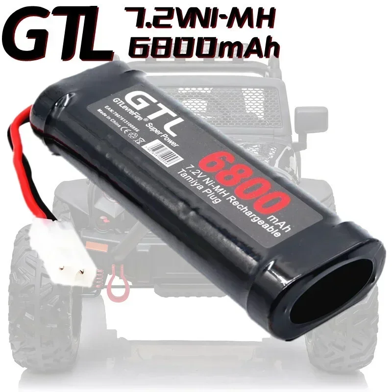 

New 7.2V 6800mAh NiMH Battery Pack RC car truck Bugibot tank ni mh Batterias grey dinner power supply