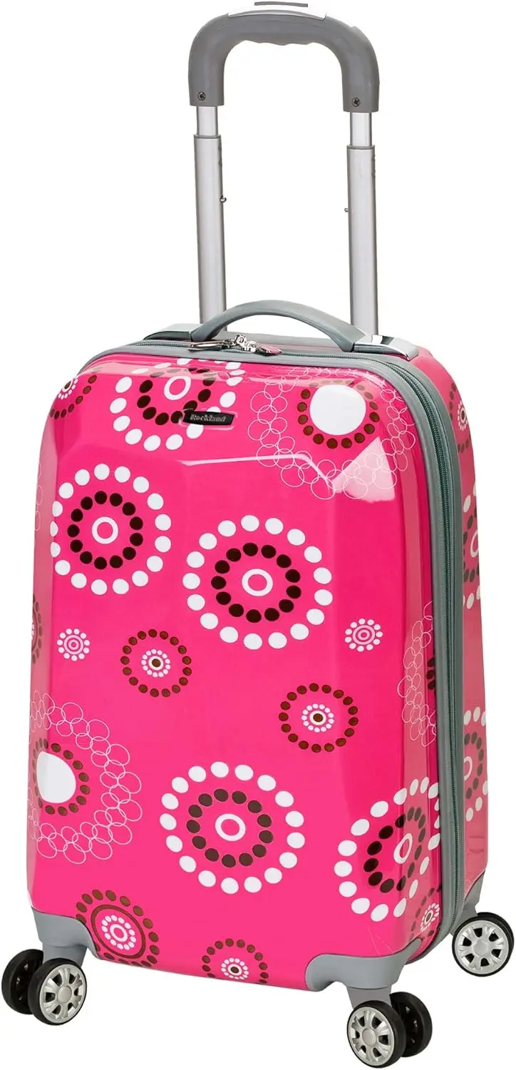 

20" Pink Pearl Hardside Spinner Wheel Carry-On Luggage, Lightweight & Durable for Travel