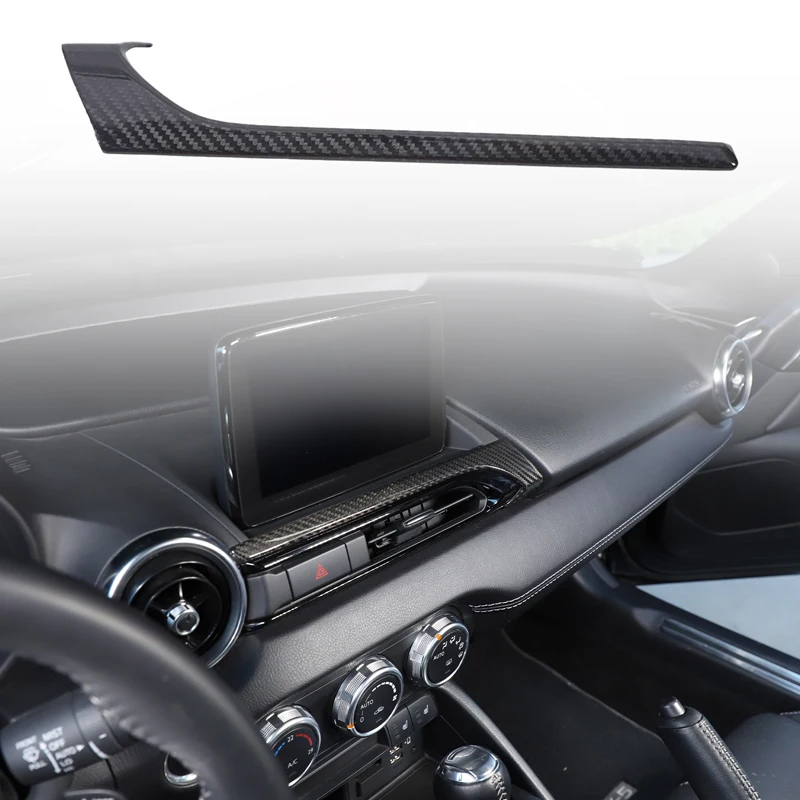 

Real Carbon Fiber For Mazda MX-5 ND MX5 2016-2025 Car Navigation Screen Underpanel Cover Sticker Car Interior Accessories 1Pcs