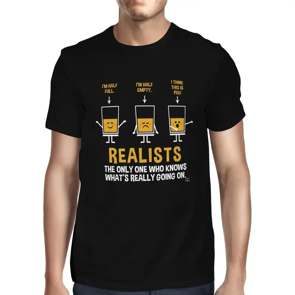 

Мужская футболка Realists The Only One Who Know What Really Going On, женская летняя хлопковая футболка унисекс, люксовый бренд, ретро, негабаритный, с графикой
