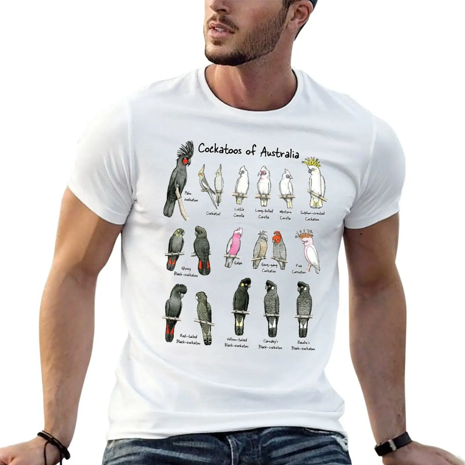 

Cockatoos of Australia - Raising funds for Birdlife Australia T-Shirt funny t shirts man t shirts for man cotton T-Shirt
