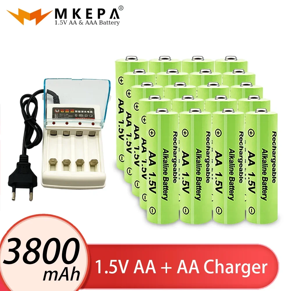 1.5V AA 3800mAh NI-MH Rechargeable Battery 1 5v recharge battery aa Torch Toys Clock MP3 Player Wireless Keyboard Wireless Mouse