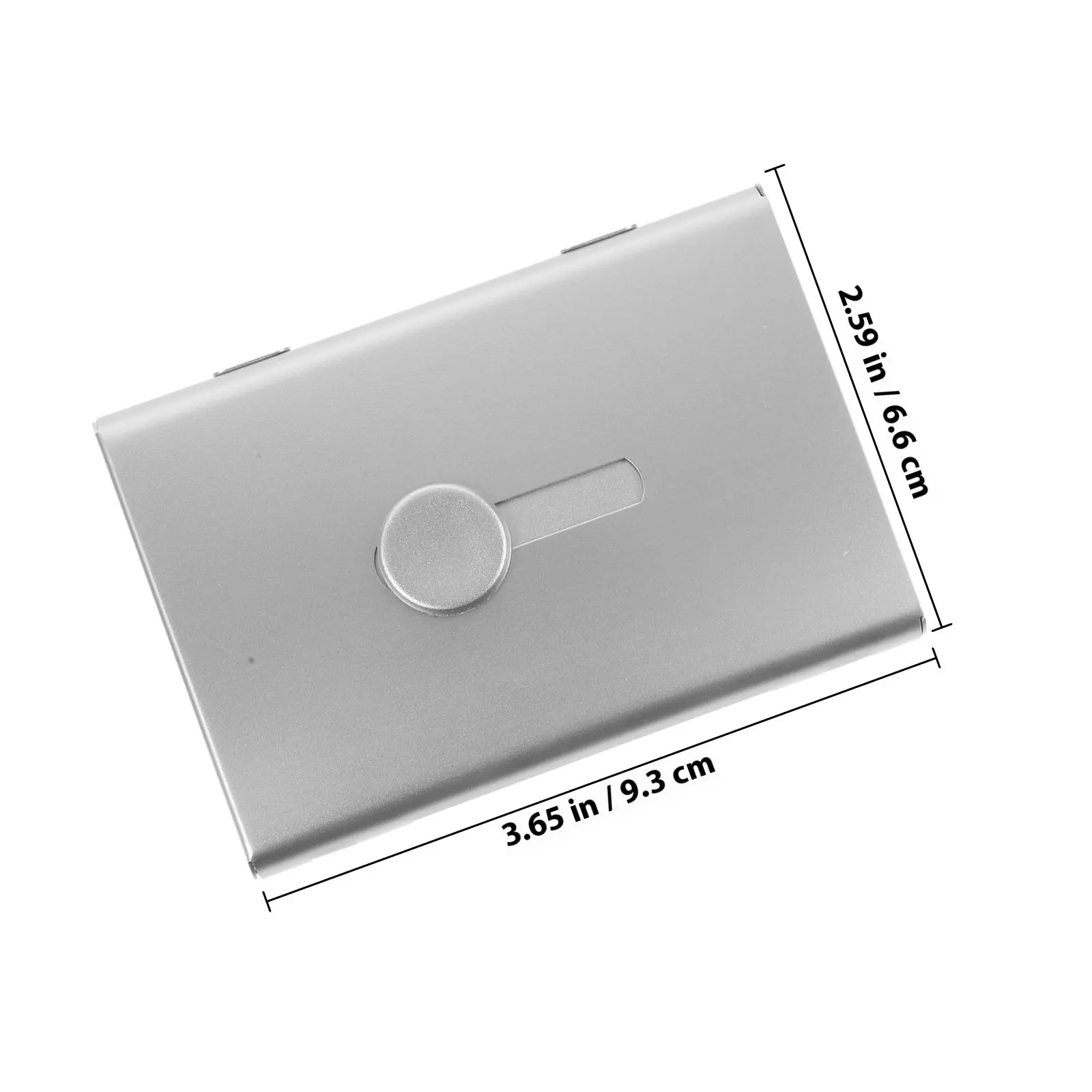Metal Business Card Case Slide Out Design Sturdy Aluminium Alloy Cards Holder for Identity Credit Id Cards Office Accessories