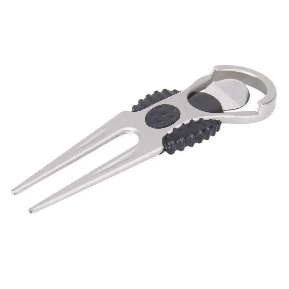 

Golf Gift Anti-slip Golf Ball Marker Fork Zinc Alloy Easy to use Golf Divot Tool Reusable Lightweight Golf Divot Repair