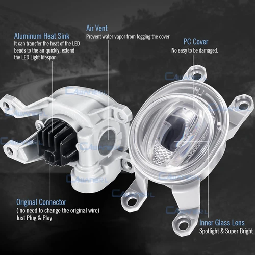 Imagen 2 del producto 2 X conjunto de luz antiniebla LED delantera para coche luz diurna para Toyota Hilux Revo Rocco SR5 GR Sport GR 4X4 2020 2021 2022 2023 2024 2025